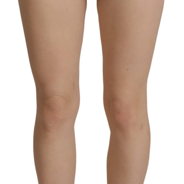 Dolce & Gabbana Blue Denim Stretch Crystal Hot Pants Shorts