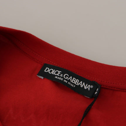 Dolce & Gabbana Red Amor Vincit Omnia Crewneck T-shirt