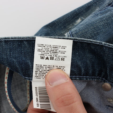 Acht Blue Wash Cotton Denim Regular Fit Jeans