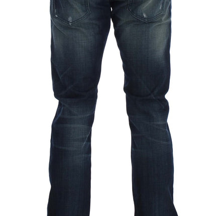Acht Blue Wash Cotton Denim Slim Fit Jeans