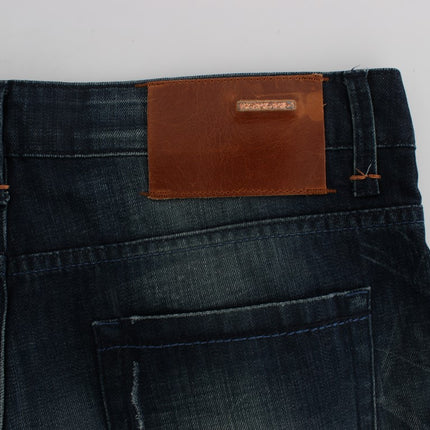 Acht Blue Wash Cotton Denim Slim Fit Jeans