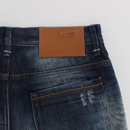 Acht Blue Wash Cotton Denim Regular Fit Jeans