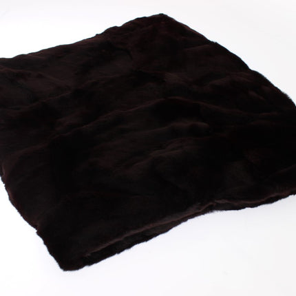 Dolce & Gabbana Purple Weasel Fur Crochet Hood Scarf Hat
