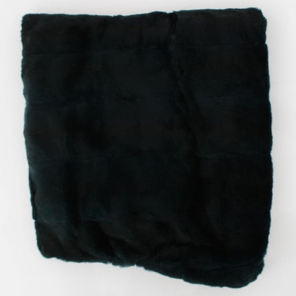 Dolce & Gabbana Green Weasel Fur Crochet Hood Scarf Hat