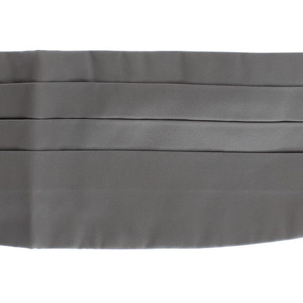 Dolce & Gabbana Gray Waist Belt Silk Cummerbund