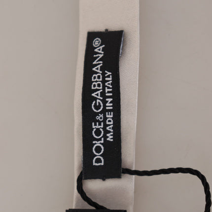 Dolce & Gabbana Gray 100% Silk Adjustable Neck Papillon Tie