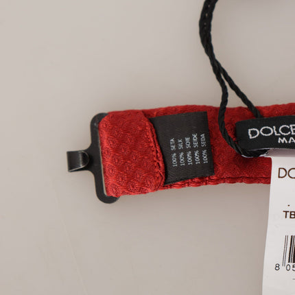 Dolce & Gabbana Red 100% Silk Adjustable Neck Papillon Tie