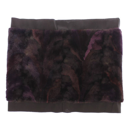 Dolce & Gabbana Purple MINK Fur Scarf Foulard Neck Wrap