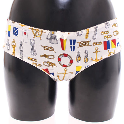 Dolce & Gabbana White Sailor Bra Panty Stretch Underwear
