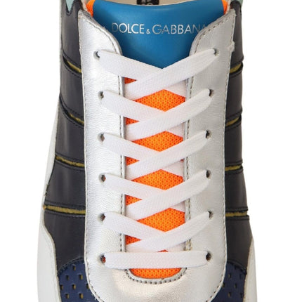 Dolce & Gabbana Multicolor Leather Sport Low Top Sneakers