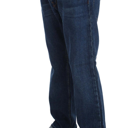 Acht Blue Wash Cotton Baggy Loose Fit Jeans