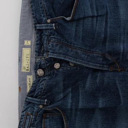 Acht Blue Wash Cotton Baggy Loose Fit Jeans