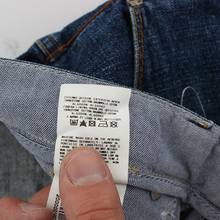 Acht Blue Wash Cotton Baggy Loose Fit Jeans