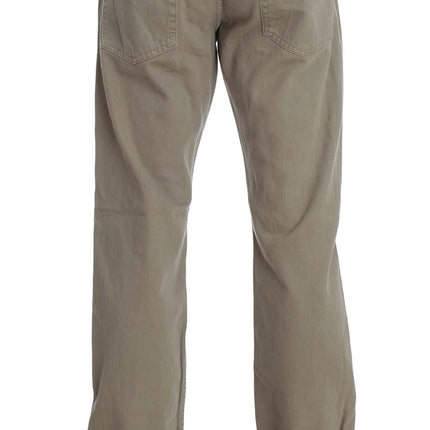 Acht Beige Cotton Patchwork Jeans