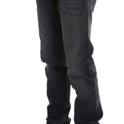 Acht Gray Cotton Regular Low Fit Jeans