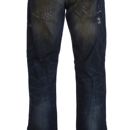 Acht Blue Wash Cotton Regular Straight Fit Jeans