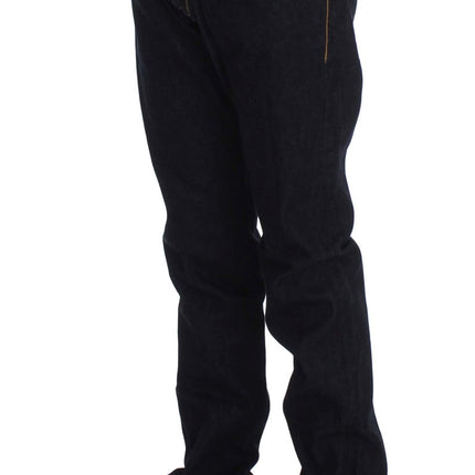 Acht Blue Cotton Regular Straight Fit Jeans