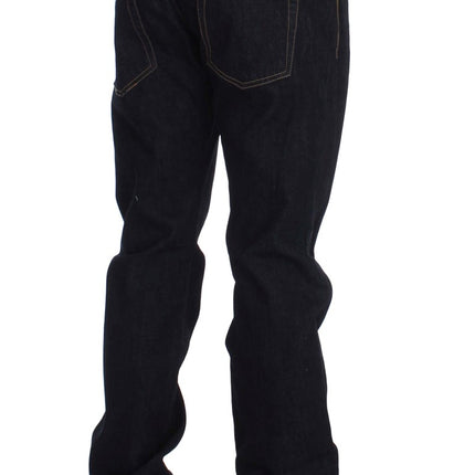Acht Blue Cotton Regular Straight Fit Jeans