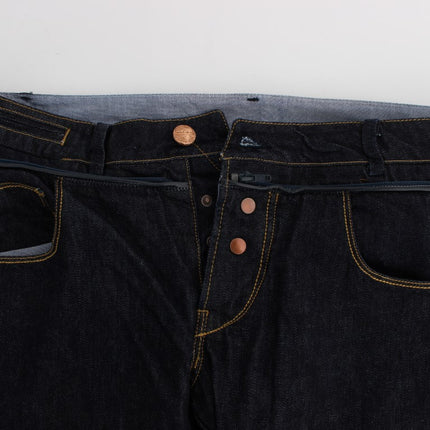 Acht Blue Cotton Regular Straight Fit Jeans