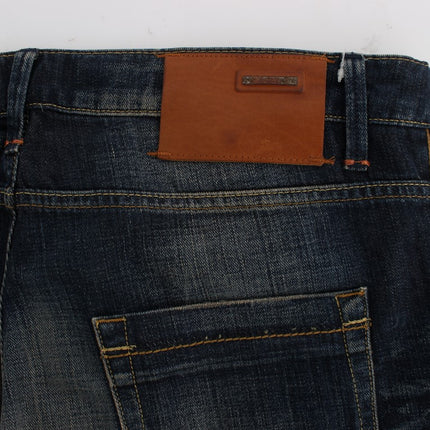 Acht Blue Wash Straight Fit Low Waist Jeans