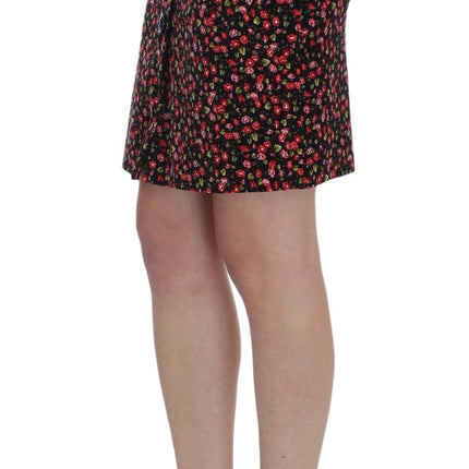 BENCIVENGA Black Multicolor Floral Suit