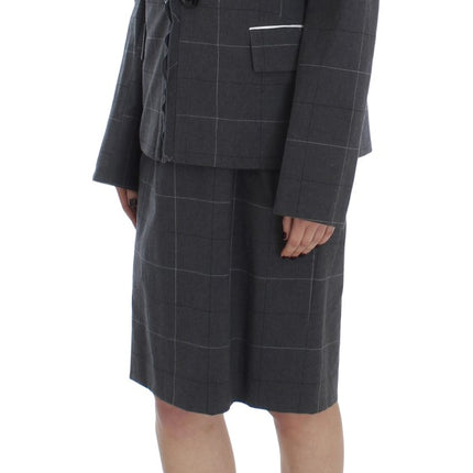 BENCIVENGA Gray Stretch Sheath Dress Suit Set