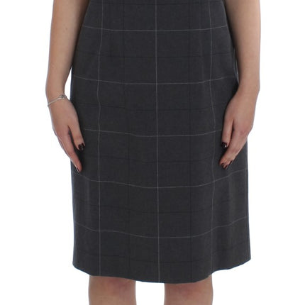 BENCIVENGA Gray Stretch Sheath Dress Suit Set