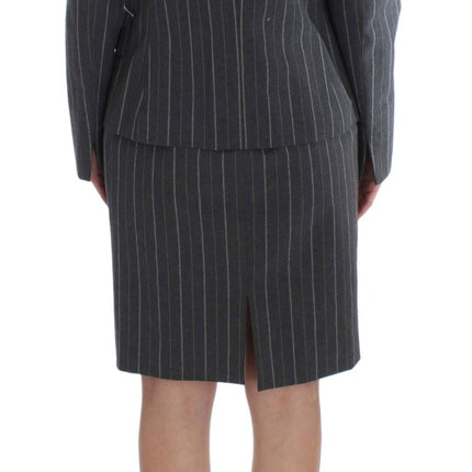 BENCIVENGA Gray Stretch Suit Sheath Dress & Blazer Set