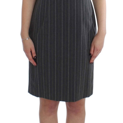 BENCIVENGA Gray Stretch Suit Sheath Dress & Blazer Set