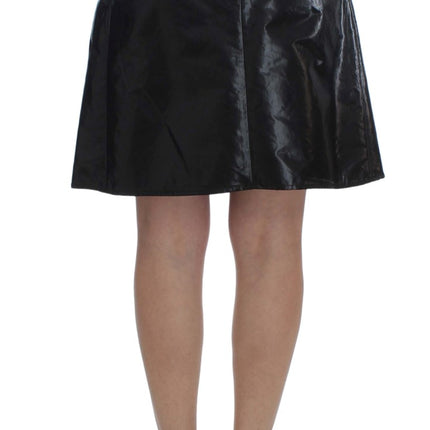 Exte Black Blue Two Piece Suit Skirt & Blazer