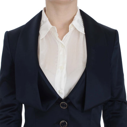 Exte Blue Three Button Single Breasted Blazer Jacket
