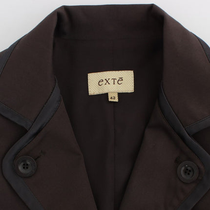 Exte Brown Stretch Two Button Suit