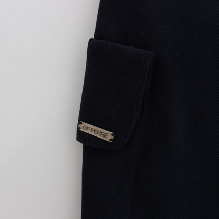 GF Ferre Blue Cotton Denim Mini Skirt