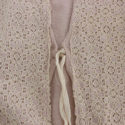 PINK MEMORIES Pink Floral Lace Wrap Sweater