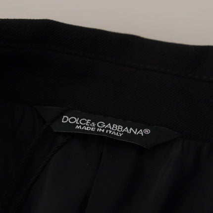 Dolce & Gabbana Black Double Breasted Coat Blazer Jacket