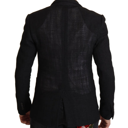 Dolce & Gabbana Black Single Breasted Coat Men Blazer