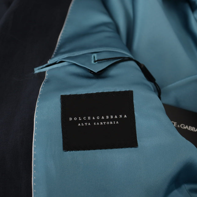 Dolce & Gabbana Dark Blue ALTA SARTORIA Jacket Coat Blazer