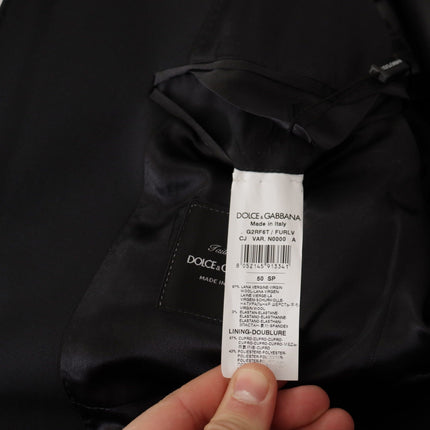 Dolce & Gabbana Black Wool Single Breasted Coat Men Blazer