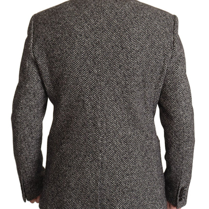 Dolce & Gabbana Gray Cotton Single Breasted Fantasy Blazer