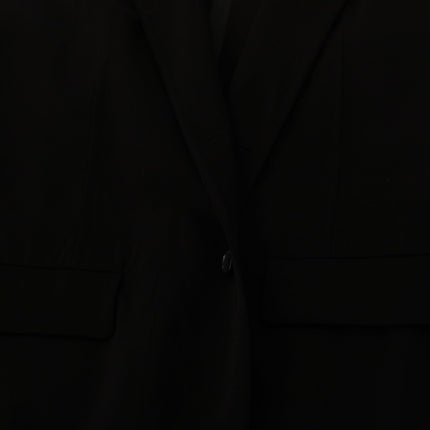 Dolce & Gabbana Black Wool Single Breasted Coat Blazer