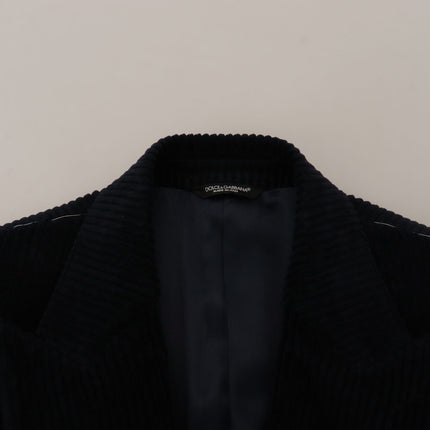 Dolce & Gabbana Black Cotton Cardigan Long Coat Men Jacket