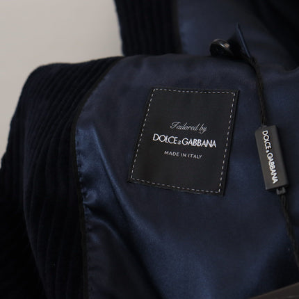 Dolce & Gabbana Black Cotton Cardigan Long Coat Men Jacket