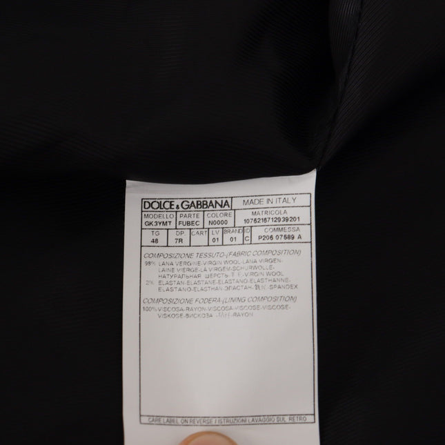 Dolce & Gabbana Black Jacket Vest 2 Piece MARTINI Blazer