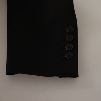 Dolce & Gabbana Black Wool Single Breasted Jacket Blazer
