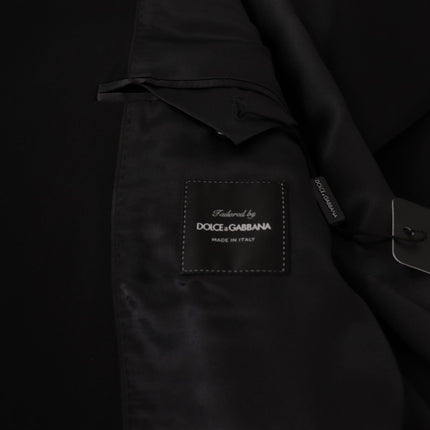 Dolce & Gabbana Black Wool Single Breasted Jacket Blazer