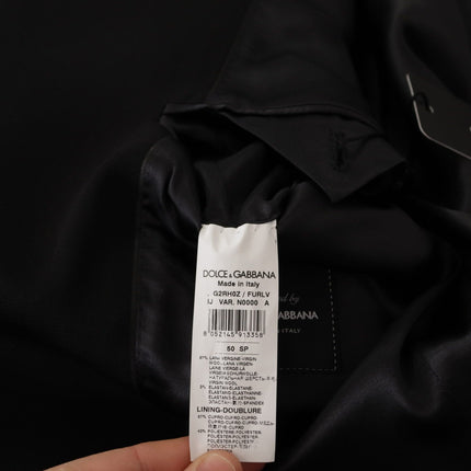 Dolce & Gabbana Black Wool Single Breasted Jacket Blazer