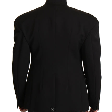 Dolce & Gabbana Black Wool Single Breasted Jacket Blazer