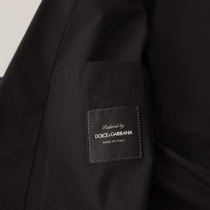 Dolce & Gabbana Black Cotton Single Breasted Blazer Jacket