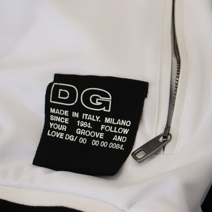 Dolce & Gabbana Black Polyester Hooded Full Zip Jacket