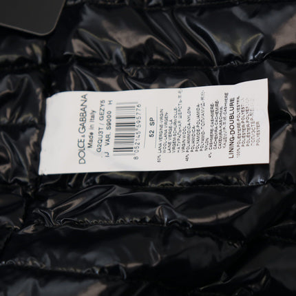 Dolce & Gabbana Black Wool Collared Full Zip Jacket